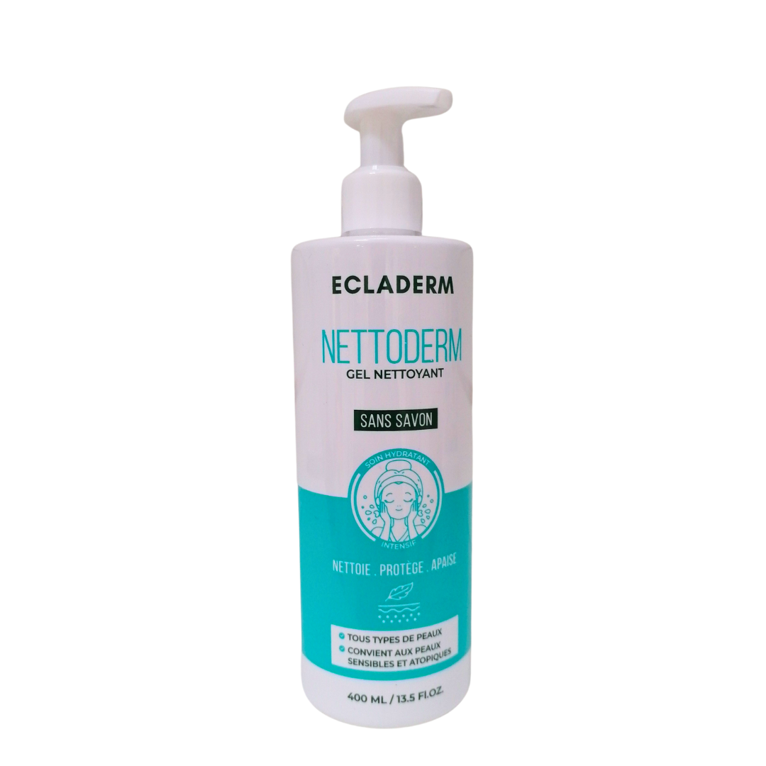 Ecladerm-Nettoderm-gel-nettoyant-400ml-1.png Ecladerm Netto Derm Gel Nettoyant 400ml – Image 1