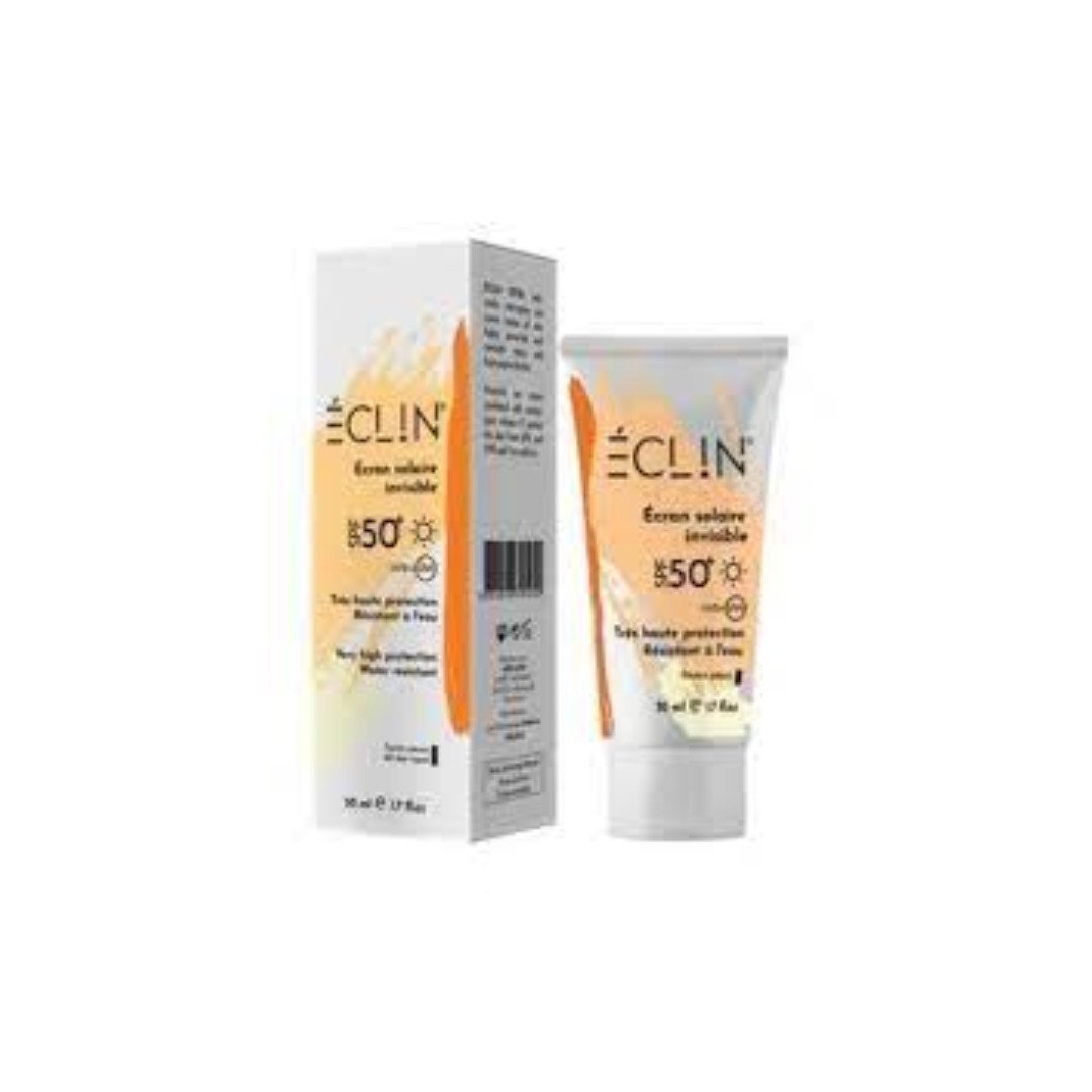Eclin-Ecran-Solaire-Invisible-spf50-50ml-1.jpg Eclin Ecran Solaire Invisible spf50+ 50ml – Image 1