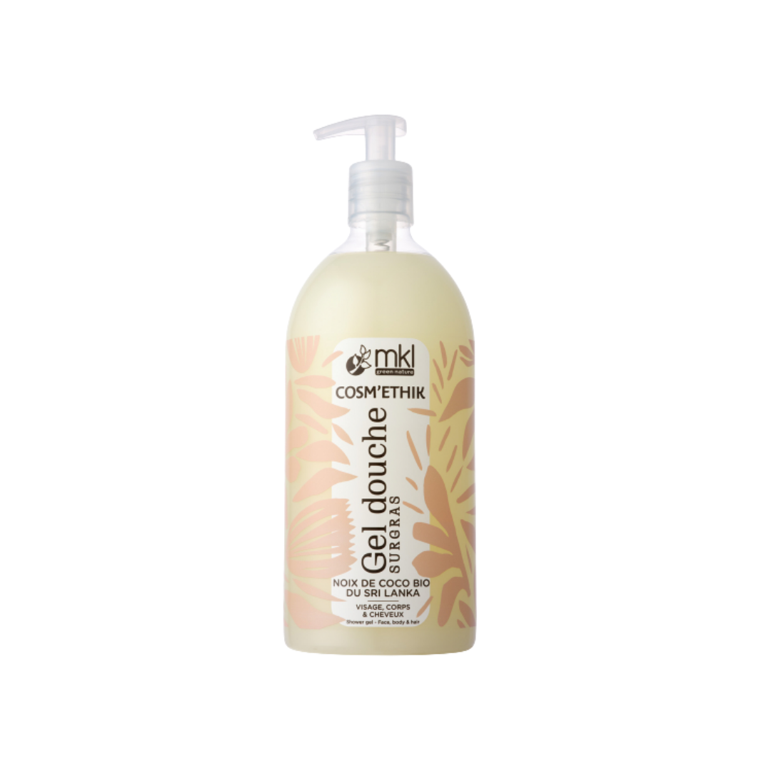 Elba-lait-bronzant-protecteur-spf30-100ml-2025-04-25T113749.082-1.png MKL Cosm'ethik Gel Douche Noix de Coco Bio 1L – Image 1