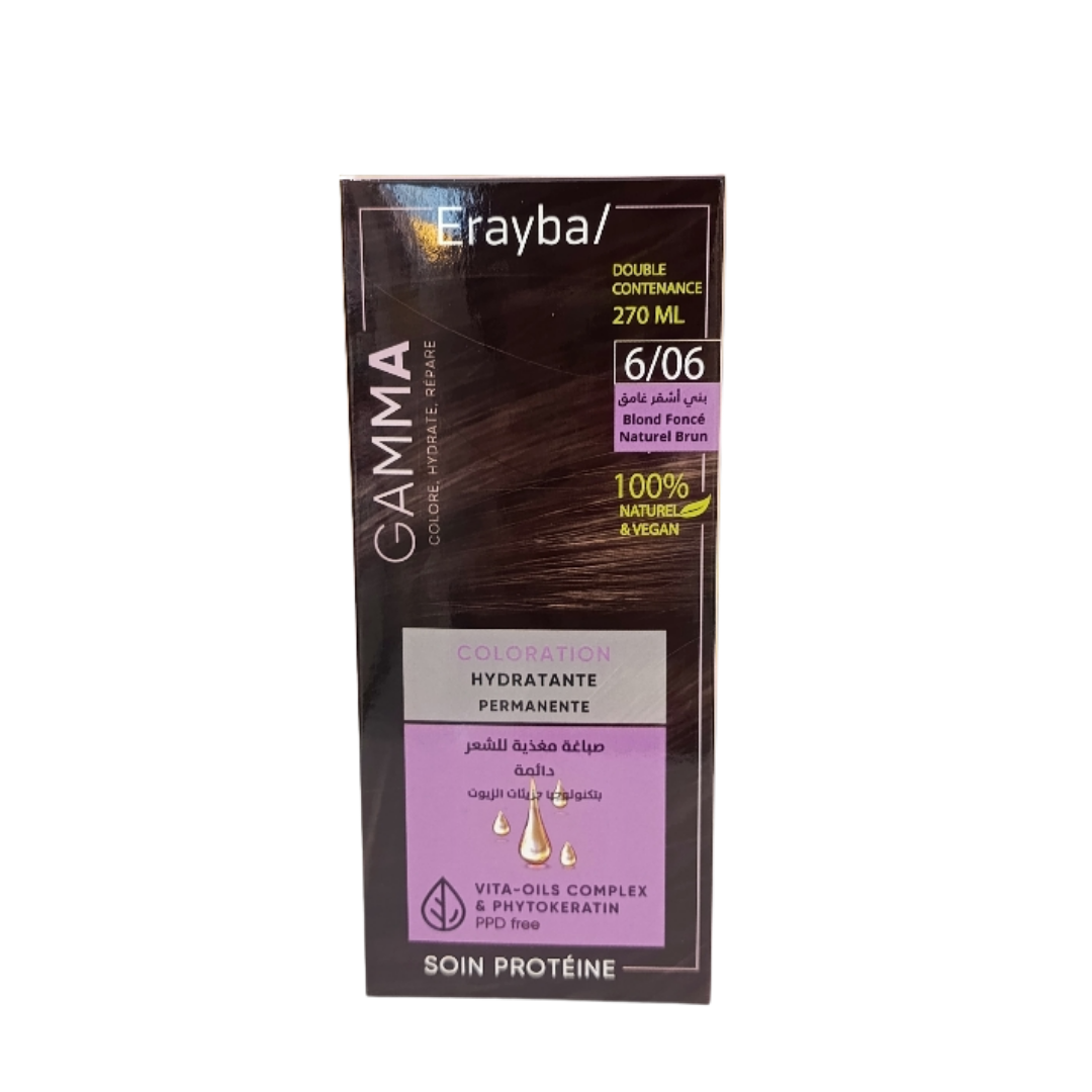 Elba-lait-bronzant-protecteur-spf30-100ml-2025-04-28T145007.344-1.png Erayba Gamma Coloration 6/06 Blond fonce – Image 1
