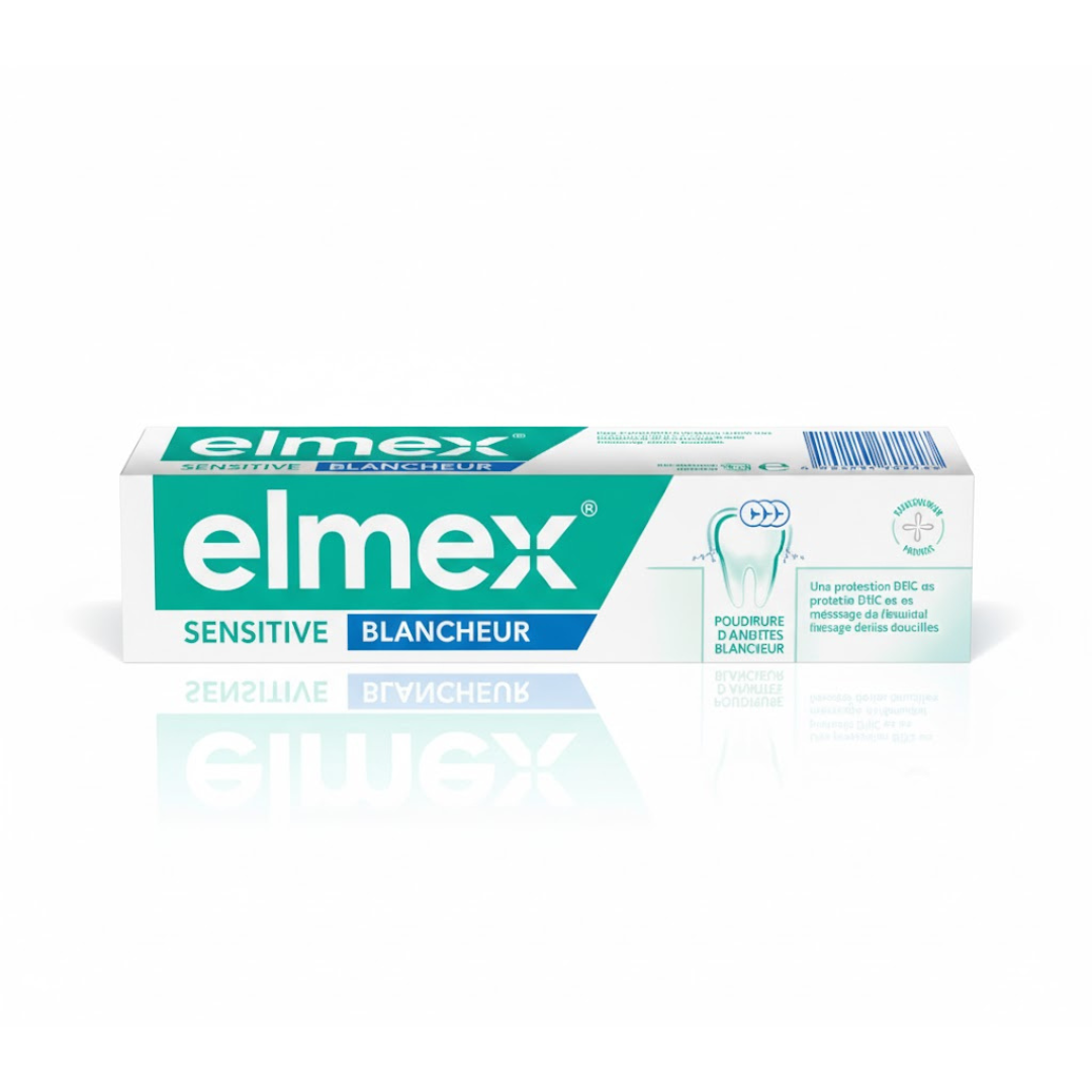 Elmex-Dent-Sensitive-Blancheur-75ml-1.png Elmex Dentifrice Sensitive Blancheur 75ml – Image 1