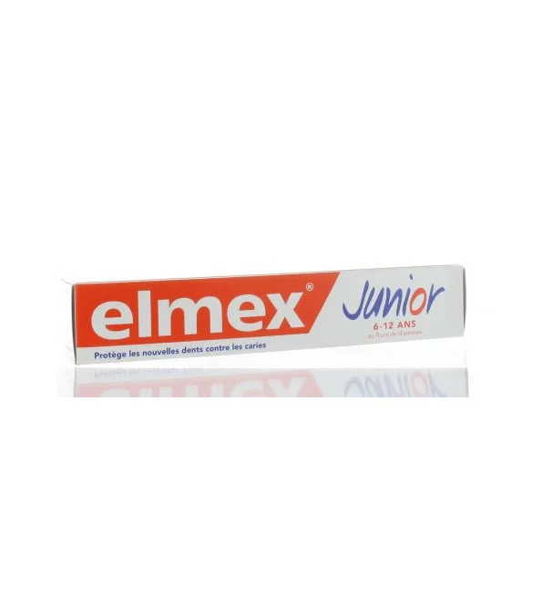 Elmex-Dent-junior-6-12-ans-75ml.webp Elmex Dentifrice Junior 6-12 Ans 75ml – Image 1