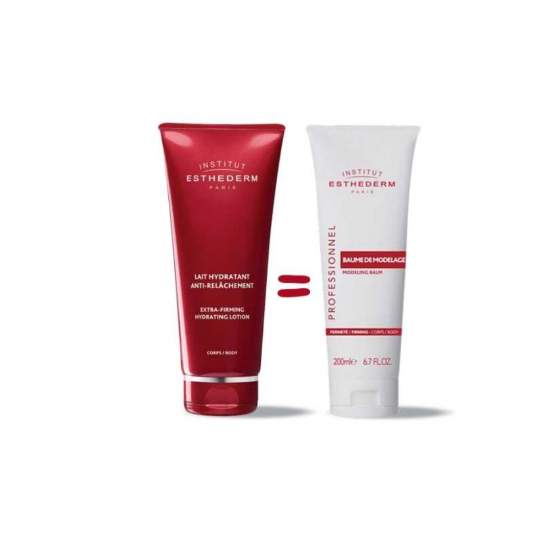 Esthederm-pack-duo-Lait-Hydratante-relachementbaume-de-modelage.png Esthederm Lait Hydratante Relachement + Baume de Modelage Pack – Image 1