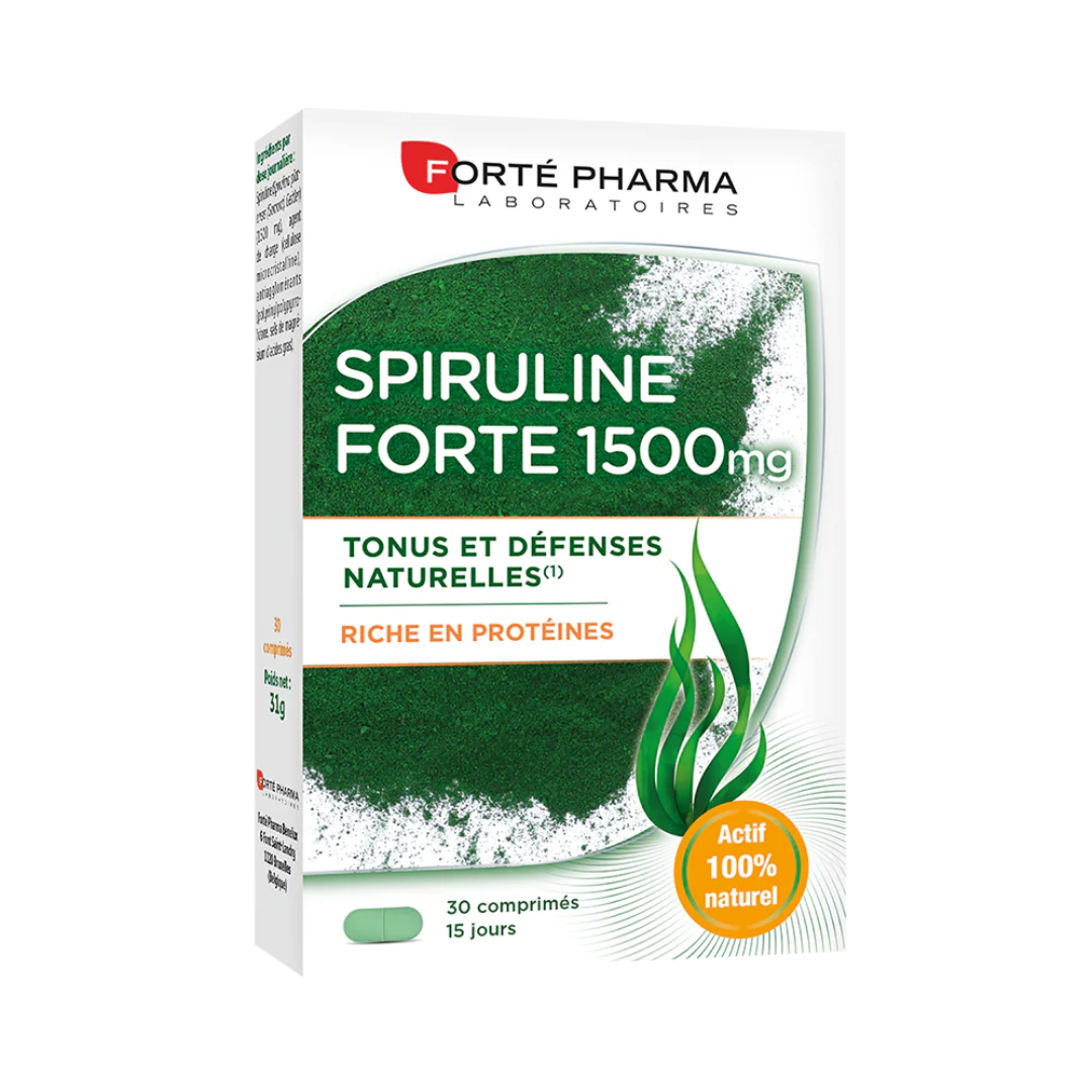 Forte-pharma-Spiruline-forte-1500mg-30-comprimes.png Forte Pharma Spiruline Forte 1500mg 30 Comprimes – Image 1