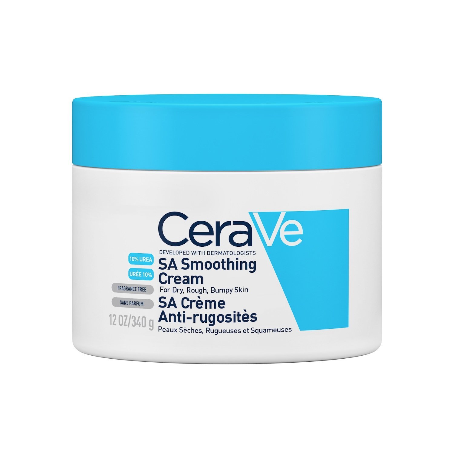 Front-packshot-1.jpg CeraVe SA Crème Anti-Rugosités Peau Sèche et Squameuse | 340g – Image 1