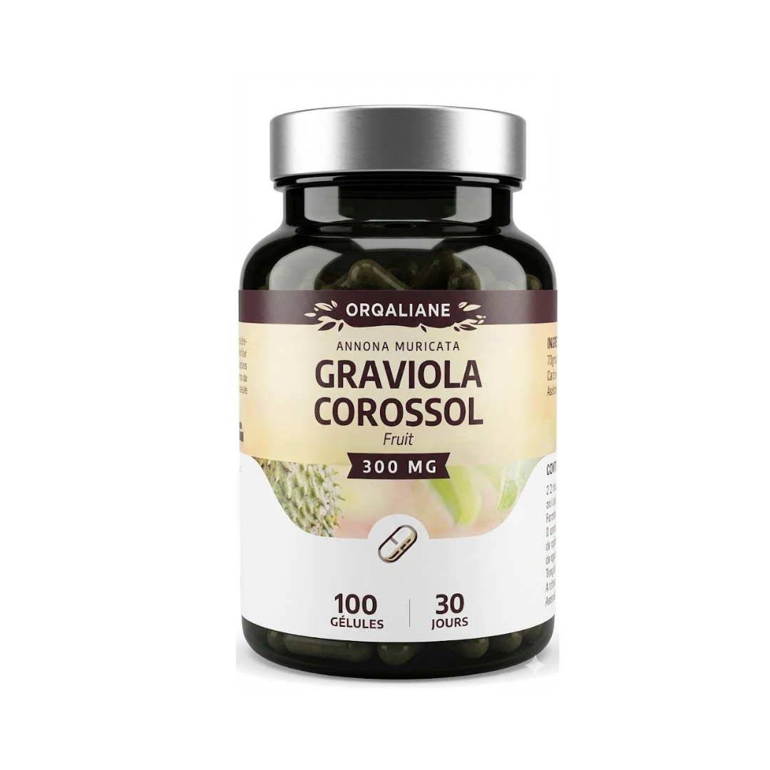 GPH-Graviola-Corossol-300mg-100gelules-2.png GPH Orgaliane Graviola Corossol 300mg 100 Gelules – Image 1