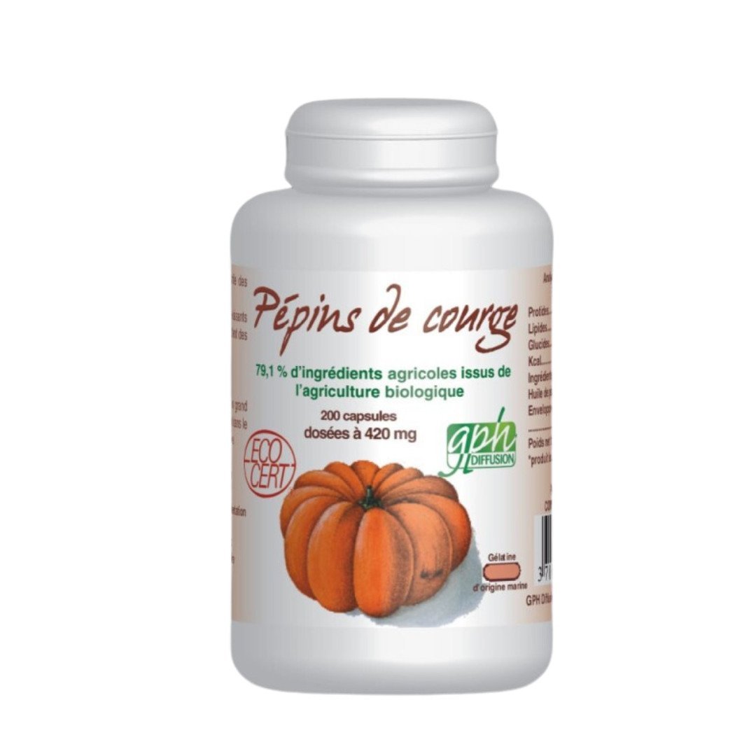 GPH-Pepins-de-courge-200-capsules-1.jpg GPH Pepins de Courge 200 Capsules – Image 1