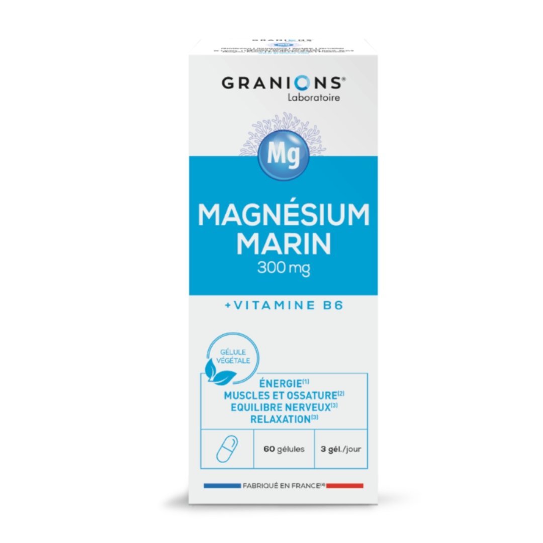 GRANIONS-Magnesium-Marin-300mg-B60-Gelules-1.jpg GRANIONS Magnesium Marin 300mg B60 Gelules – Image 1