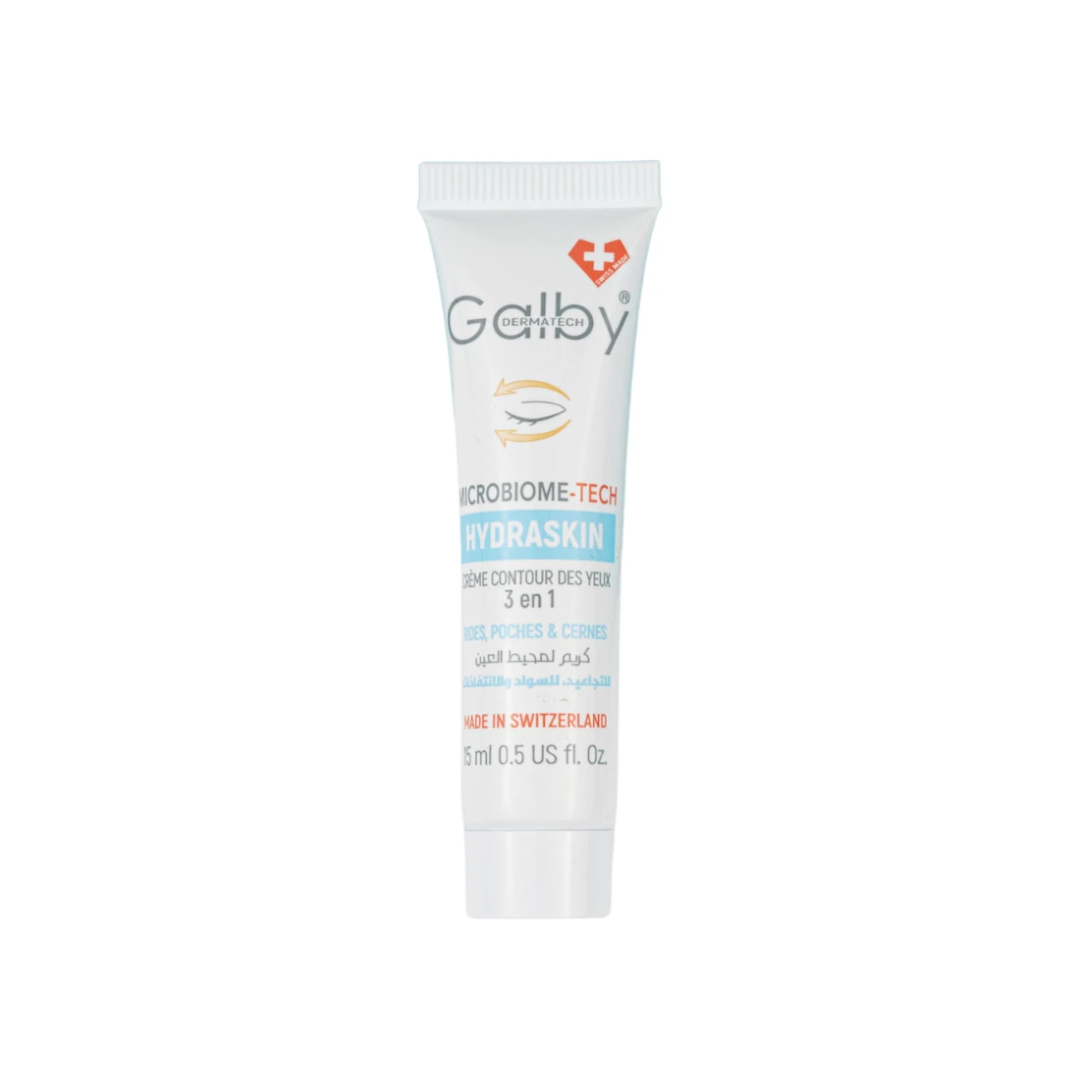 Galby-Dermatech-Hydraskin-Creme-Contour-des-Yeux-15ml-1.png Galby Dermatech HYDRASKIN Contour Des Yeux Rides et Poches & Cernes 3 en 1 15ml – Image 1