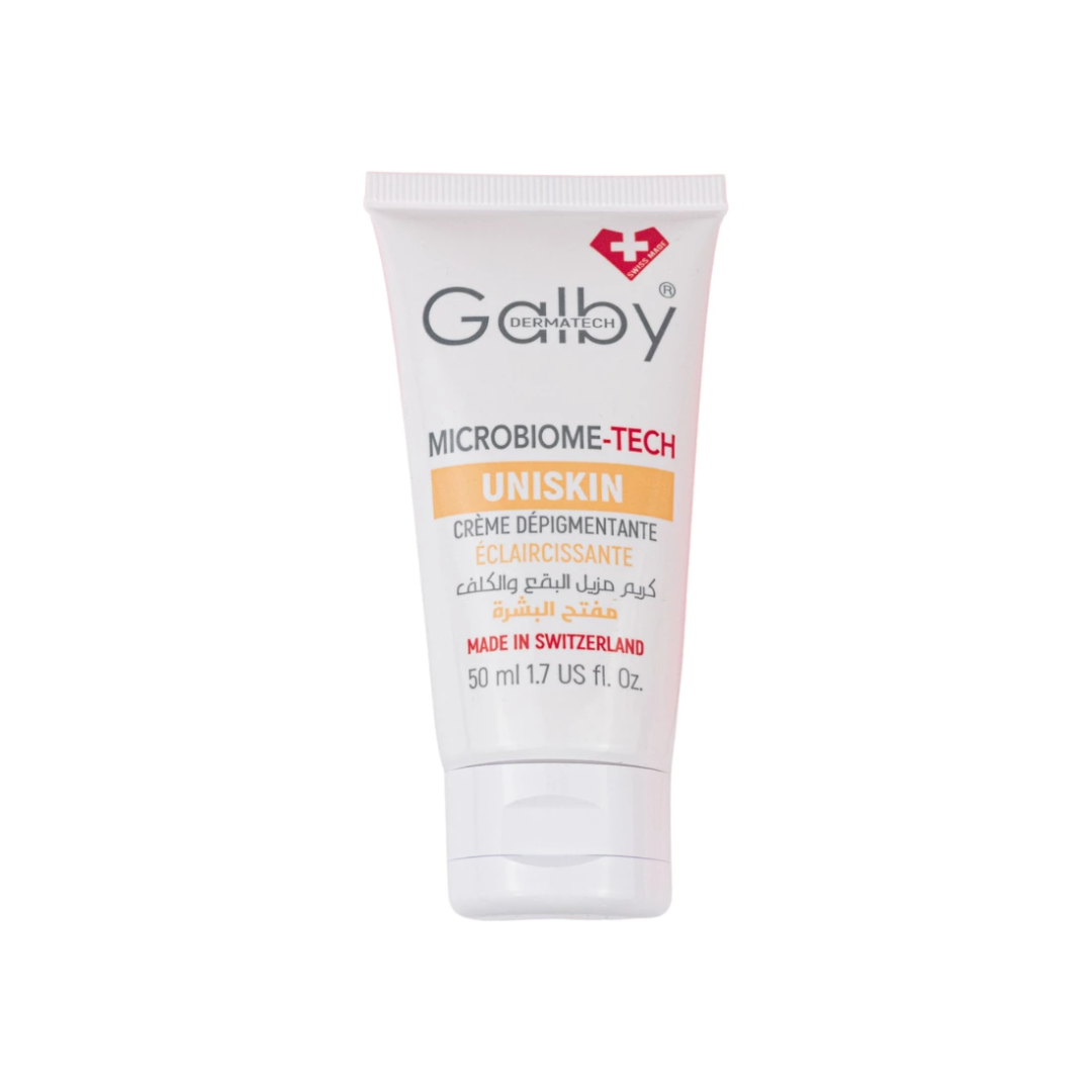 Galby-Dermatech-Uniskin-Creme-Depigmentante-Eclaircissante-50ml-1.png Galby Dermatech UNISKIN Crème Dépigmentante Eclaircissant 50ml – Image 1