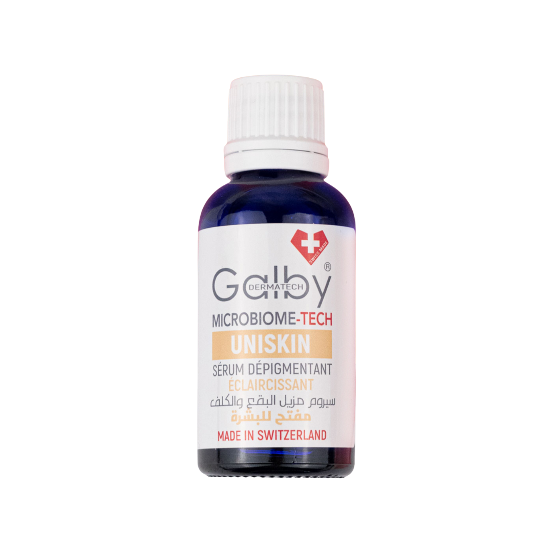 Galby-Dermatech-Uniskin-Serum-Depigmentant-Eclarcissant-30ml-1.png Galby Dermatech UNISKIN Sérum Dépigmentant Eclaircissant – Image 1