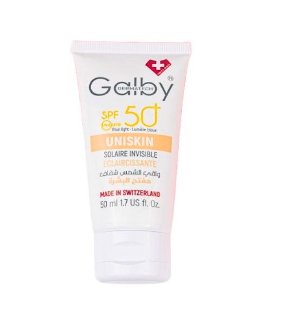 Galby-Dermatech-Uniskin-Solaire-Invisible-Eclaircissante-spf50-50ml-1.png Galby Dermatech Uniskin Solaire Invisible Eclaircissante Spf50+ 50ml – Image 1