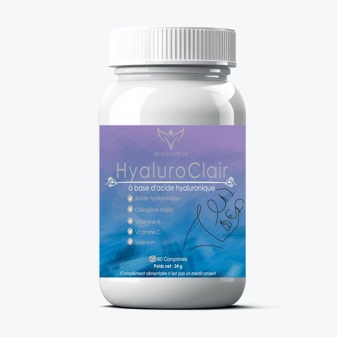 Health-power-Hyaluroclair.jpg Health Power HyaluroClair à base d'acide hyaluronique 60 Comprimés – Image 1