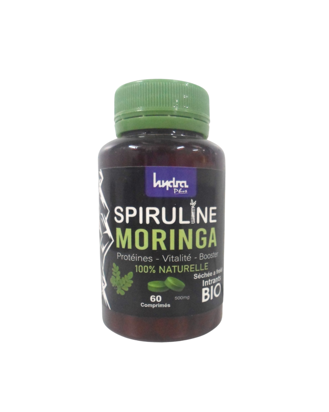Hydra-plus-spiruline-moringa-60-cps-2.png Hydra Plus Spiruline Moringa 60 Comprimes – Image 1