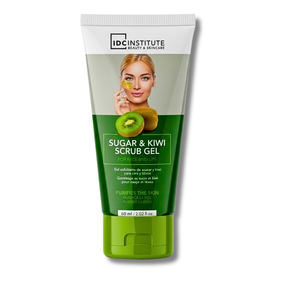 IDC-Institute-Sugerkiwi-Scrub-Gel-For-Facelips-60ml.png IDC Institute SugerAnd kiwi Scrub Gel For Face And Lips 60ml – Image 1