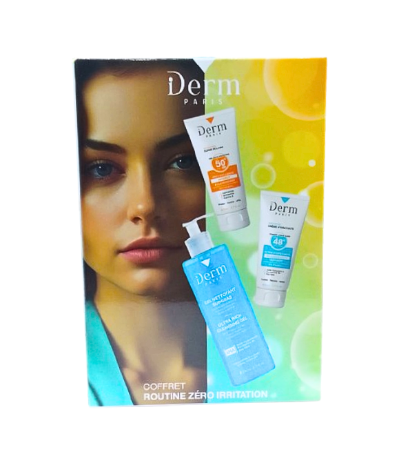 IDerm-Coffret-Routine-Zero-Irritation-Gel-surgrasCr-hydratantEcran-1.png IDerm Coffret Routine Zero Irritation Gel surgras+Creme hydratant+Ecran – Image 1
