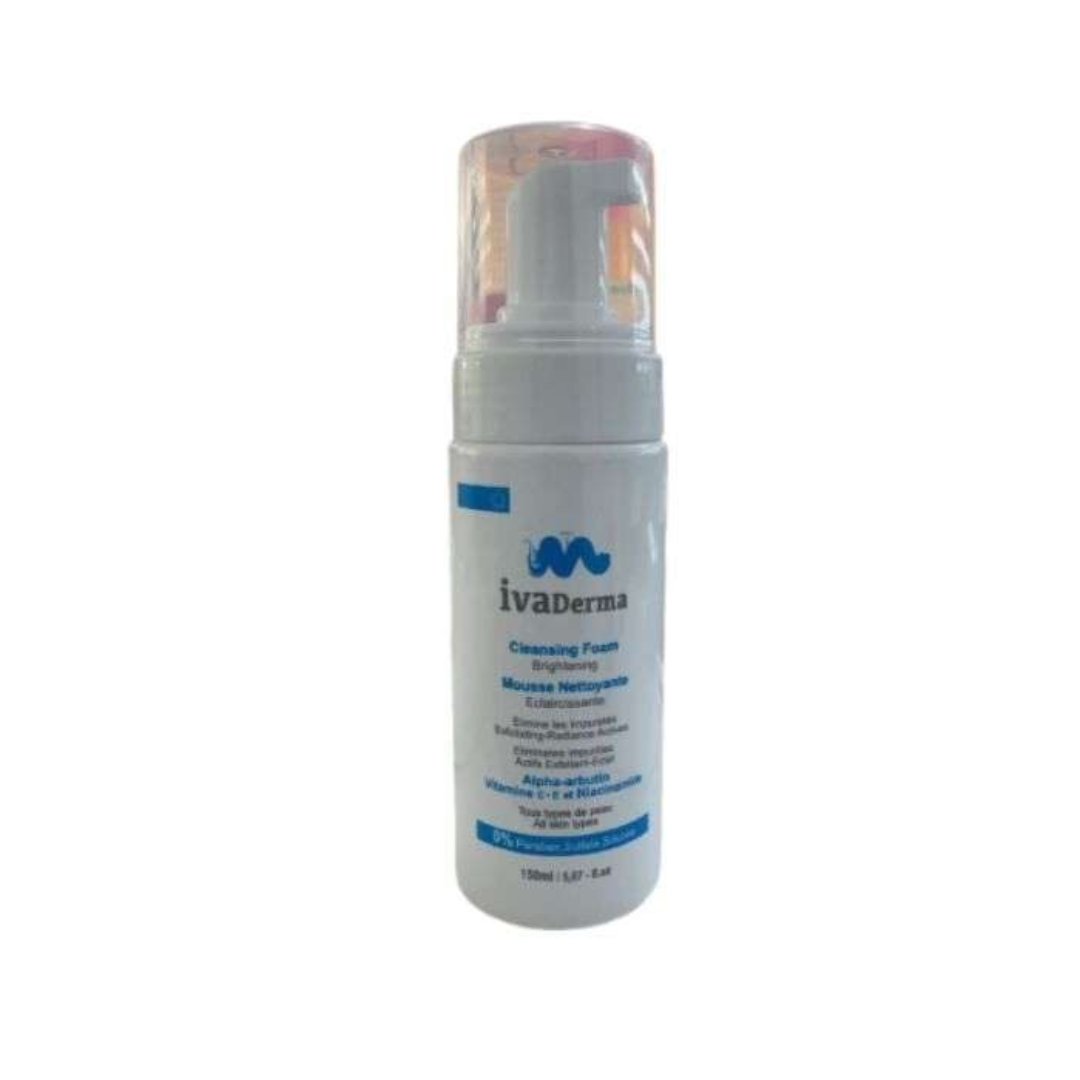 Ivaderma-Mousse-nettoyant-Eclaircissant-150ml-1.png Ivaderma Mousse Nettoyant Eclaircissant 150ml – Image 1
