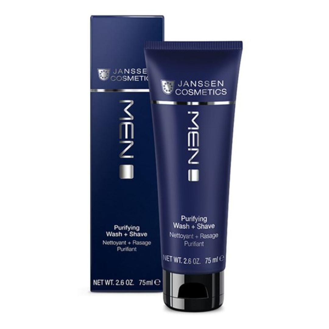 Janssen-cosmetic-men-nettoyantrasage-purifiant-75ml-1-1.png Janssen Cosmetic Men Nettoyant + Rasage Purifiant 75ml – Image 1