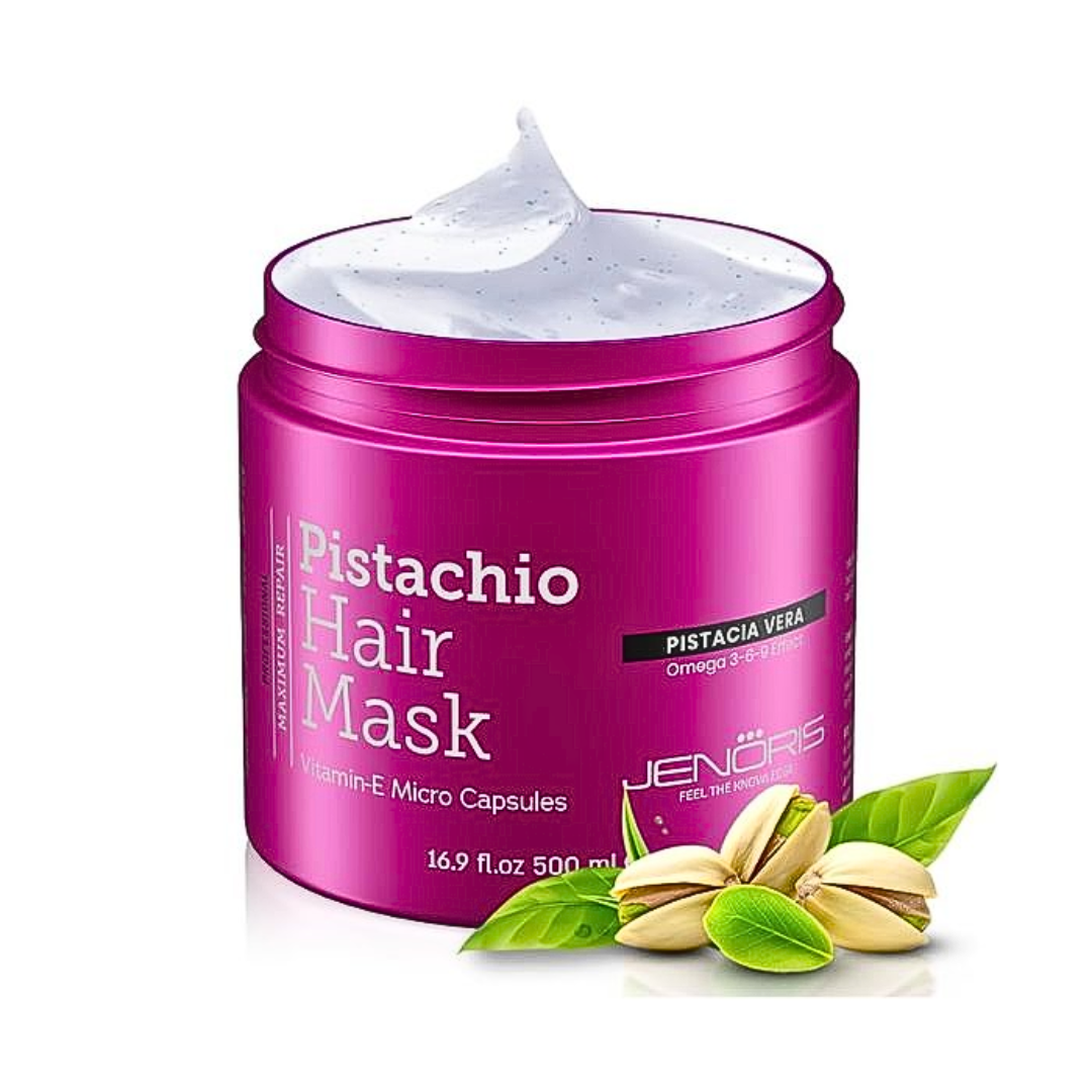 Jenoris-Masque-Capillaire-A-La-Pistache-500ml.png Jenoris Masque Capillaire A La Pistache 500ml – Image 1