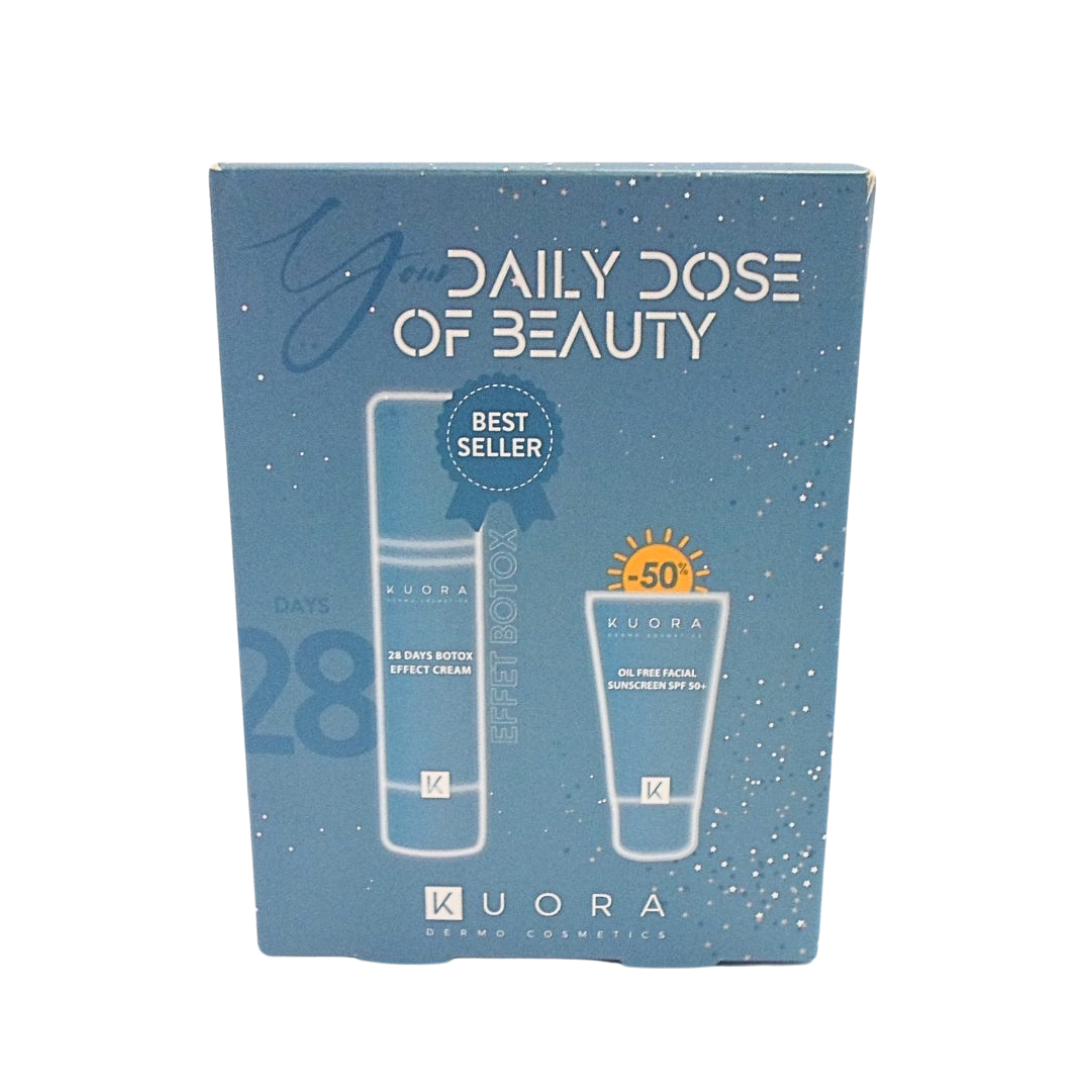KUORA-duo-pack28-days-botox-croif-free-facial-spf50-1.png KUORA 28 Days Botox Cream + Oil Free Facial Spf50+ Pack – Image 1