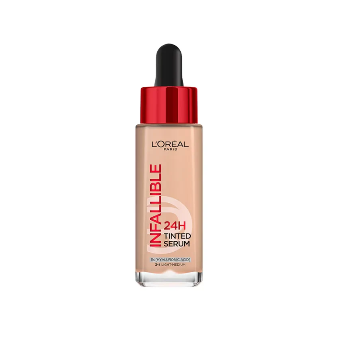 LOreal-Infallible-24H-Tinted-serum-30ml-3-4-Light-Medium-1.png L'Oreal Paris Infallible 24H Tinted Serum 30ml 3-4 Light Medium – Image 1