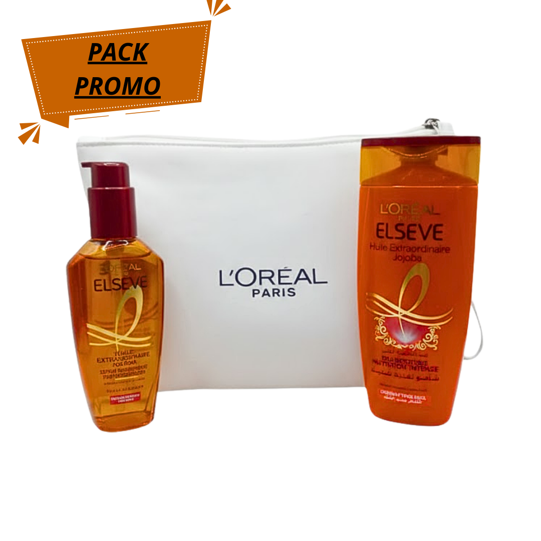 LOreal-Offre-Serum-Ex-Oil-Midnightshampo-200ml-TTTrousse-Blanche.png L'Oreal Paris Serum Oil Midnight+Shampoing 200ml +Trousse Blanche Pack – Image 1