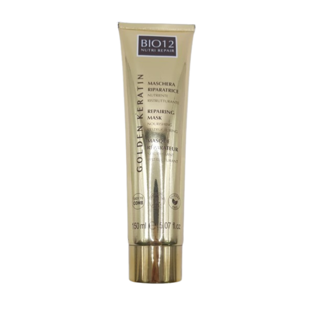 MD-BIO12-Gold-keratin-Masque-reparateur-150ml-1.png M&D BIO12 Gold keratin Masque Reparateur 150ml – Image 1