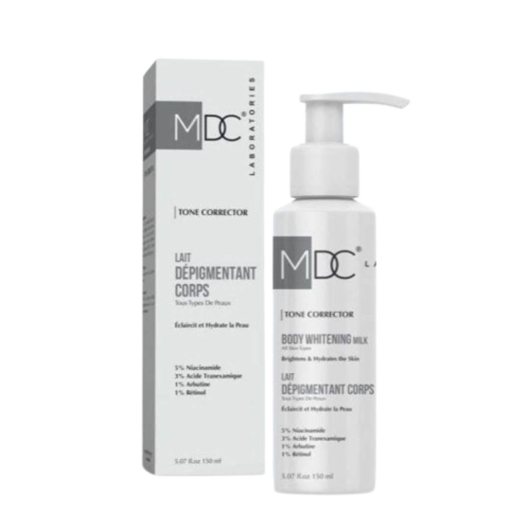 MDC-Tone-Corrector-Body-Whitening-Milk-150ml-1.png MDC Tone Corrector Body Whitening Milk 150ml – Image 1