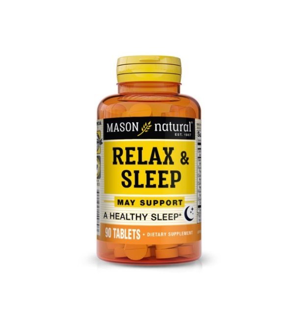 Mason-natural-Relax-Sleep-90-tablets-1498-90A-1.jpg Mason natural Relax & Sleep 90 tablets – Image 1