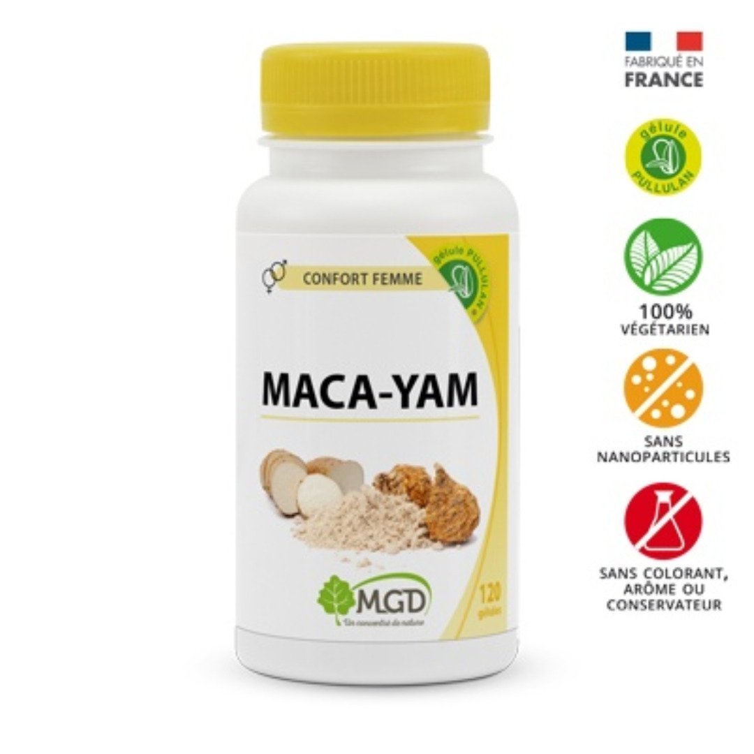Mgd-Maca-yam-120-gelules-1.jpg Mgd Nature Maca-yam 120 gelules – Image 1