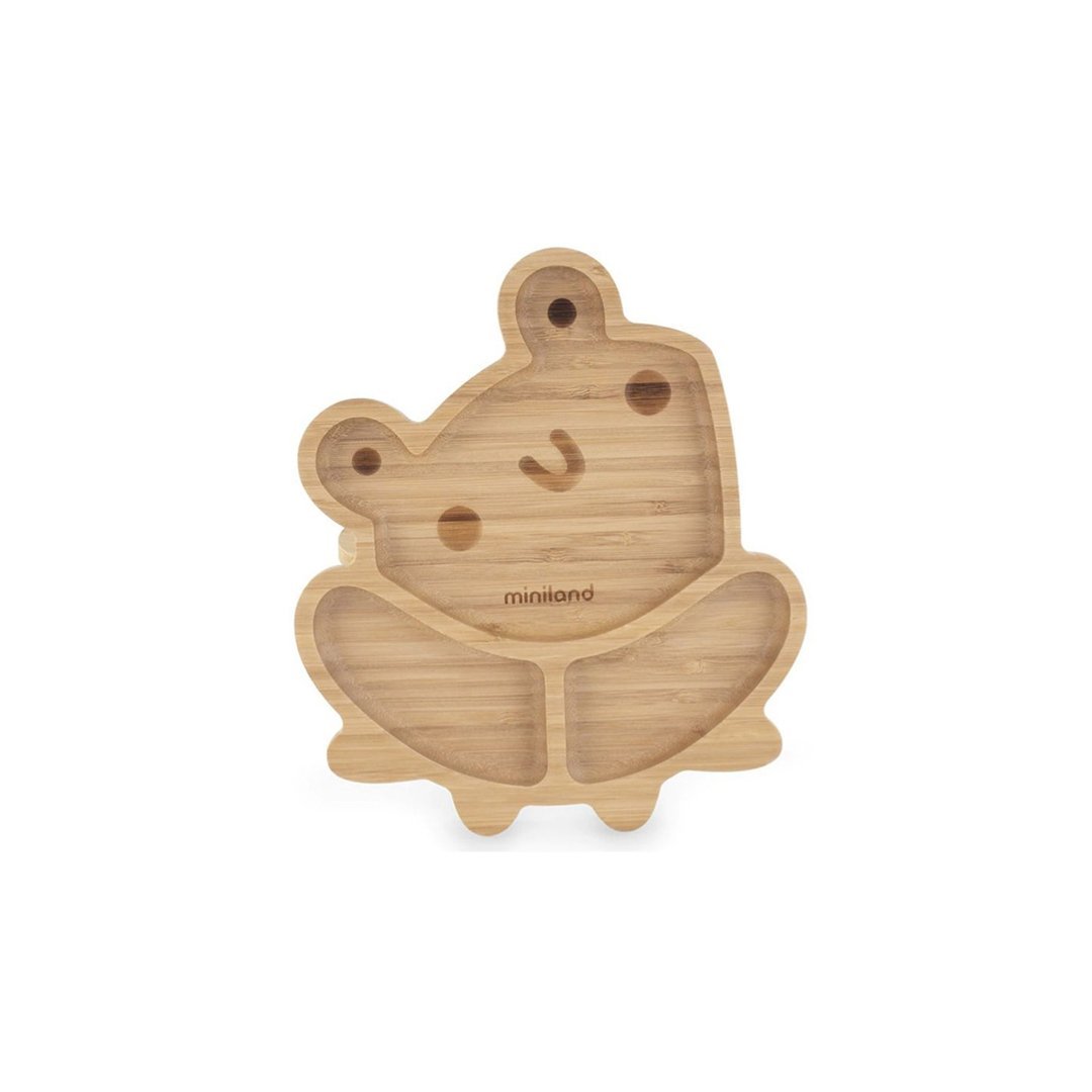 Miniland-Assiette-en-bois-Grenouille-Ref-89472-1.jpg Miniland Assiette En bois Grenouille – Image 1