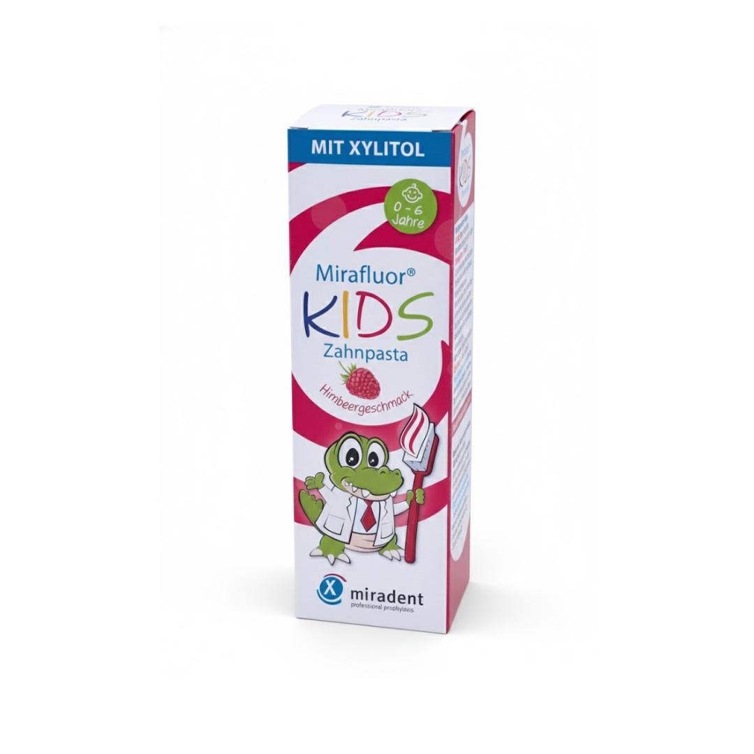 Miradent-Mirafluor-dent-Kids-Frais-75ml.png Miradent Mirafluor Dentifrice Kids Frais 75ml – Image 1
