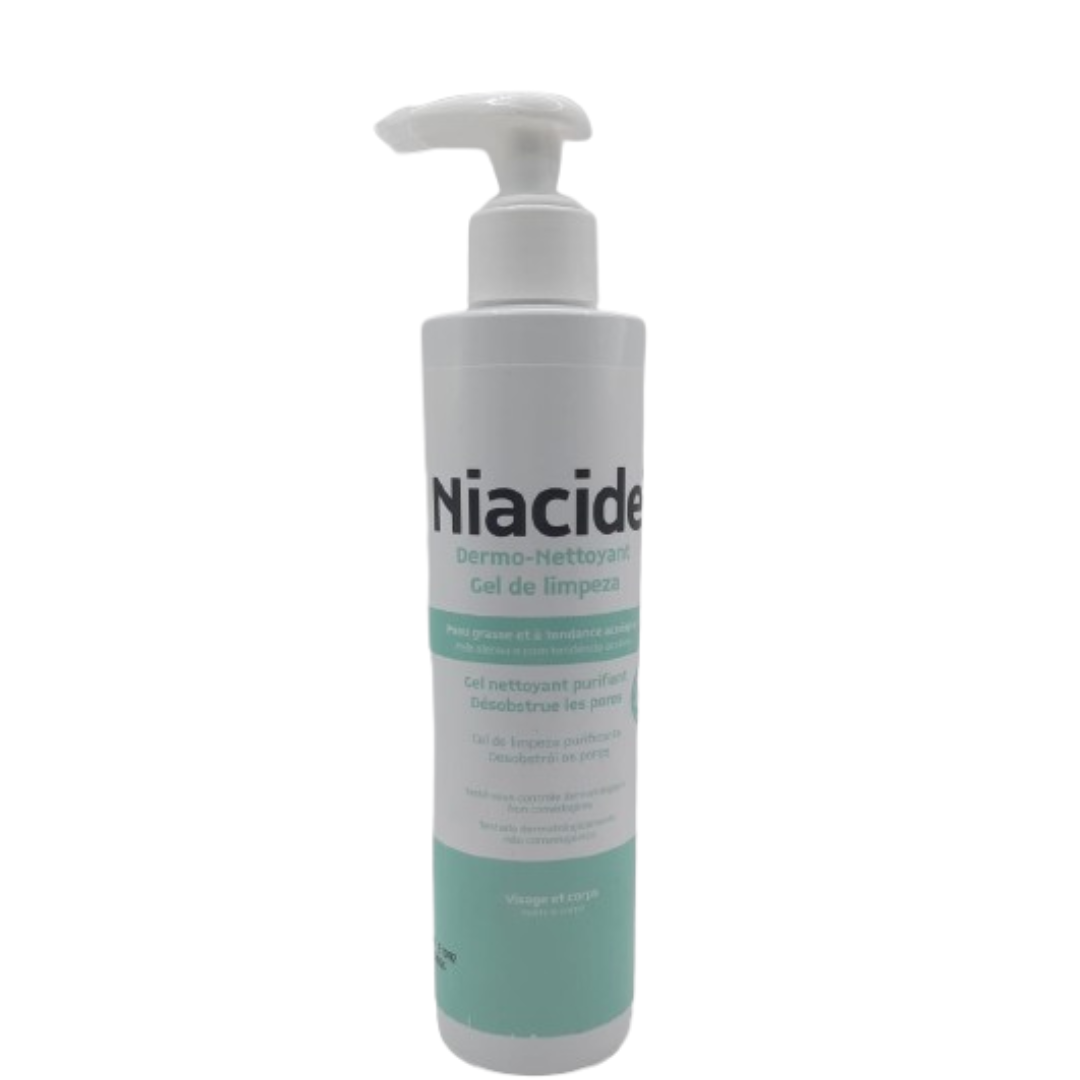 Niacide-Dermo-Nettoyant-200ml-1.png Niacide Dermo-Nettoyant 200ml – Image 1