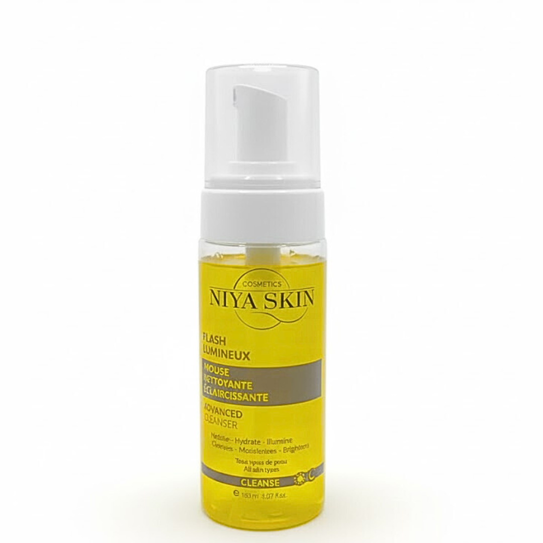 Niya-Skin-Mousse-Nettoyante-Eclaircissante-150ml-1.png Niya Skin Mousse Nettoyante Eclaircissante 150ml – Image 1