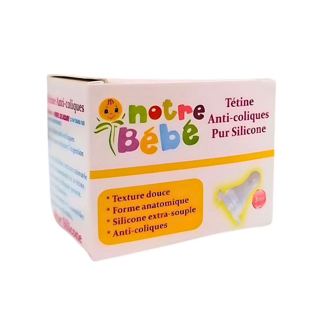 Notre-bebe-Tet-anti-colic-3m.jpg Notre Bebe Tetine Anti-Colic +3m – Image 1