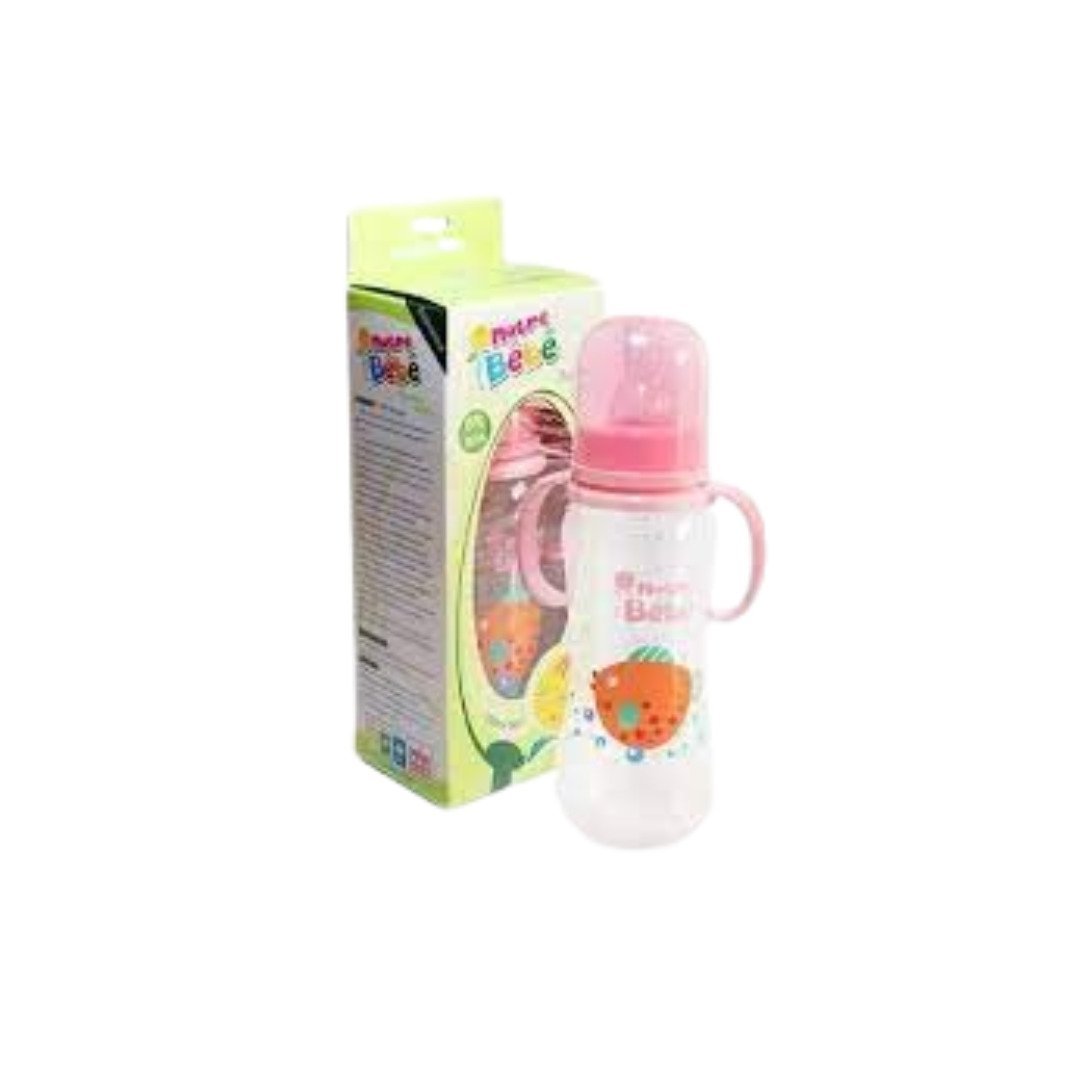 Notre-bebe-biberon-avec-poignee-3m-Gm-240ml-1.jpg Notre Bebe Biberon Avec Poignée +3m Gm 240ml – Image 1