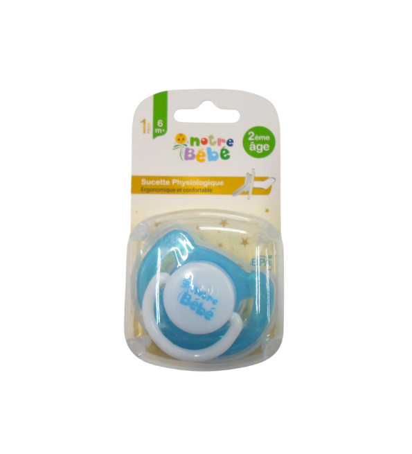 Notre-bebe-suc-physiologique-2eme-Age-6m-1.png Notre Bebe Sucette Physiologique 2eme Age +6mois – Image 1