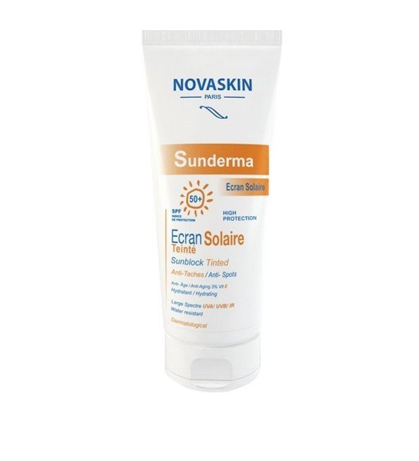 Novaskin-Melaslow-Ecran-Teinte-spf50-50ml-1.jpg Novaskin Sunderma Ecran Teinte 50Ml – Image 1