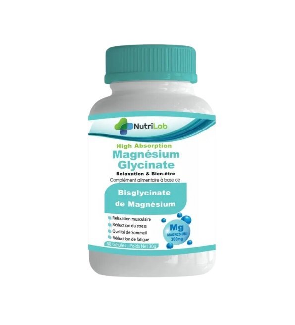 Nutrilab-magnesium-clycinate-300mg-60gel-1.jpg Nutrilab Magnesium Clycinate 300mg 60 Gelules – Image 1