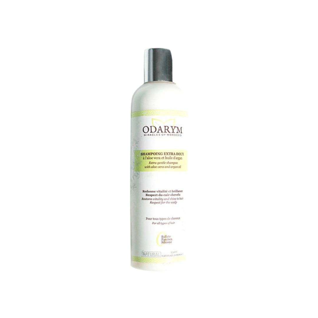 Odarym-shamp-extra-doux-a-laloe-vera-huile-dargan-250ml-1-2.png Odarym Shampooing Liquide EXTRA DOUX à L'aloe Vera et à L'Huile d'Argan – Image 1
