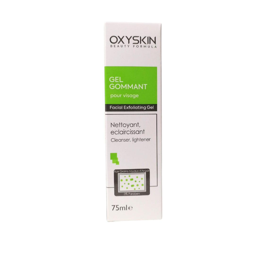 Oxyskin-Gel-Gommant-Eclaircissant-75ml.png Oxyskin Gel Gommant Eclaircissant 75ml – Image 1