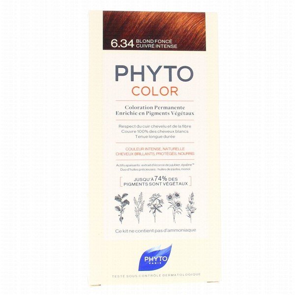 PHYTOCOLOR-6.34-BLOND-FONCE-CUIVRE.jpg Phytocolor 6.34 Blond Fonce – Image 1