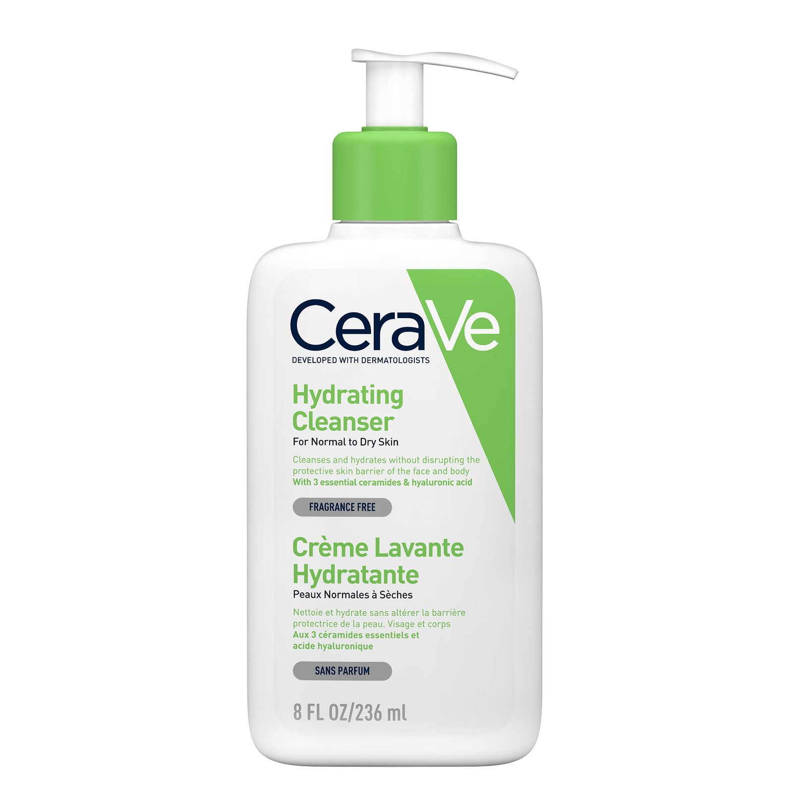 PackshotFront-1-4.jpg CeraVe Crème Lavante Hydratante Peau Normale à Sèche | 236ml – Image 1