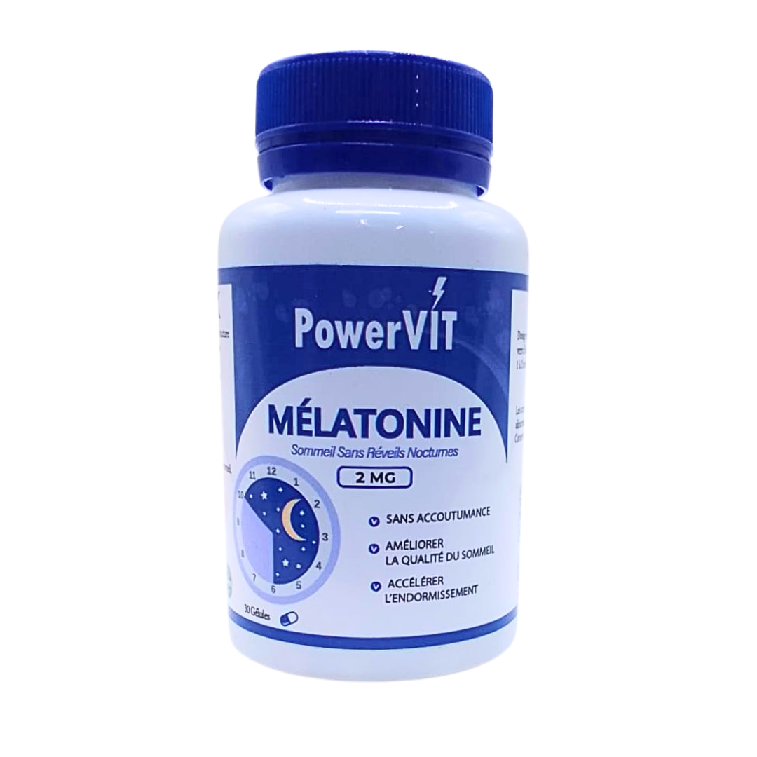 Powervit-Melatonine-2mg-30gelules-1.png PowerVit Melatonine 2mg 30 Gelules – Image 1