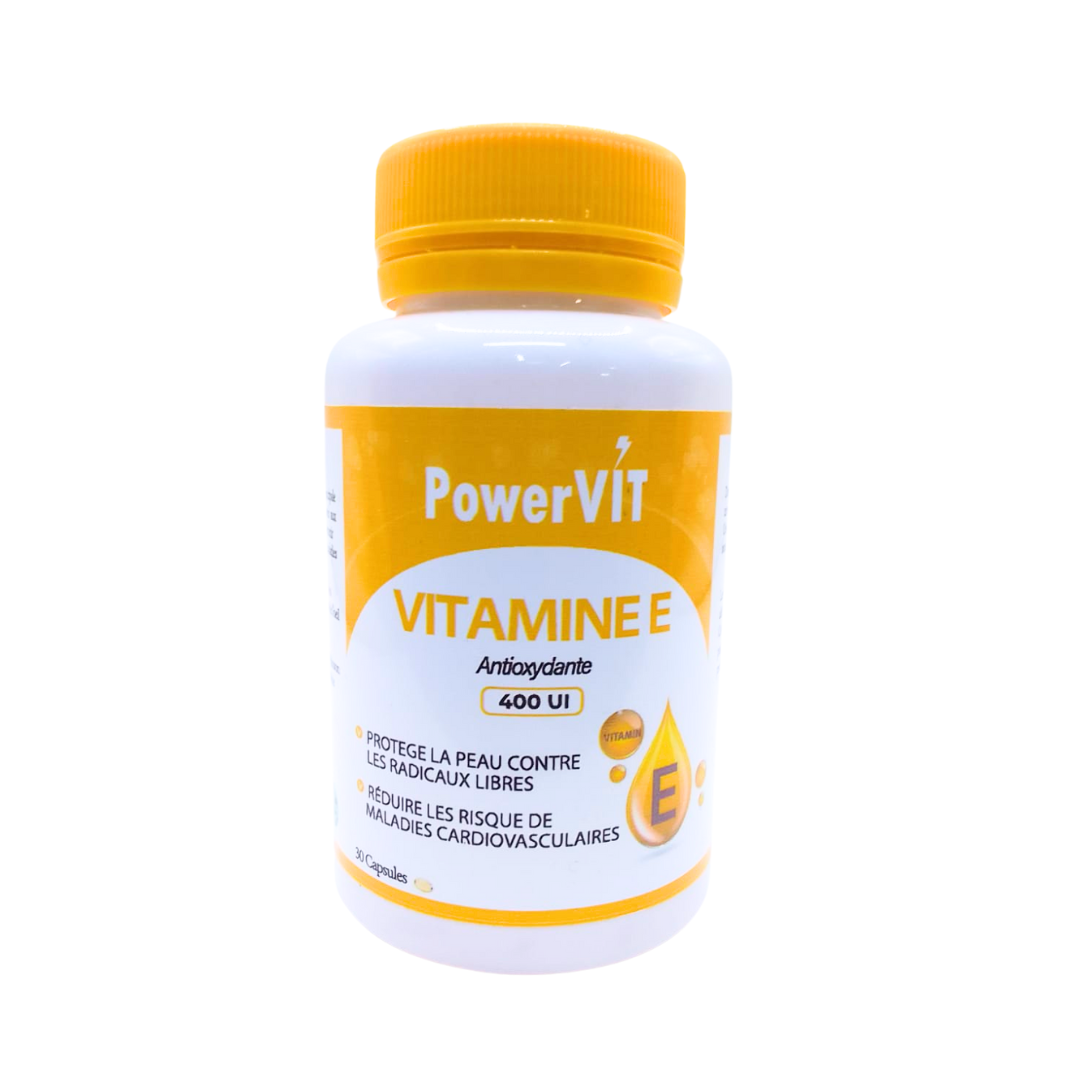 Powervit-Vitamine-E-400UI-30capsules-1.png PowerVit Vitamine E 400UI 30 Capsules – Image 1