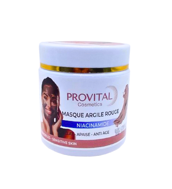 Pro-Vital-Niacinamide-Masque-Argile-Rouge-200g-1.png Pro Vital Niacinamide Masque Argile Rouge 200g – Image 1