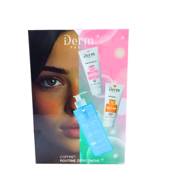 Pro-Vital-Niacinamide-Masque-Argile-Verte-200g-1-1.png IDerm Coffret Routine Zero Tache Gel surgras+Creme depigmentante+Ecran – Image 1