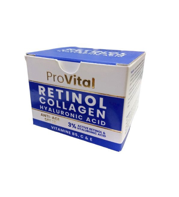 Pro-vital-creme-retinol-collagen-H.A-50ml-1.jpg Pro Vital Creme Retinol Collagen H.A 50ml – Image 1
