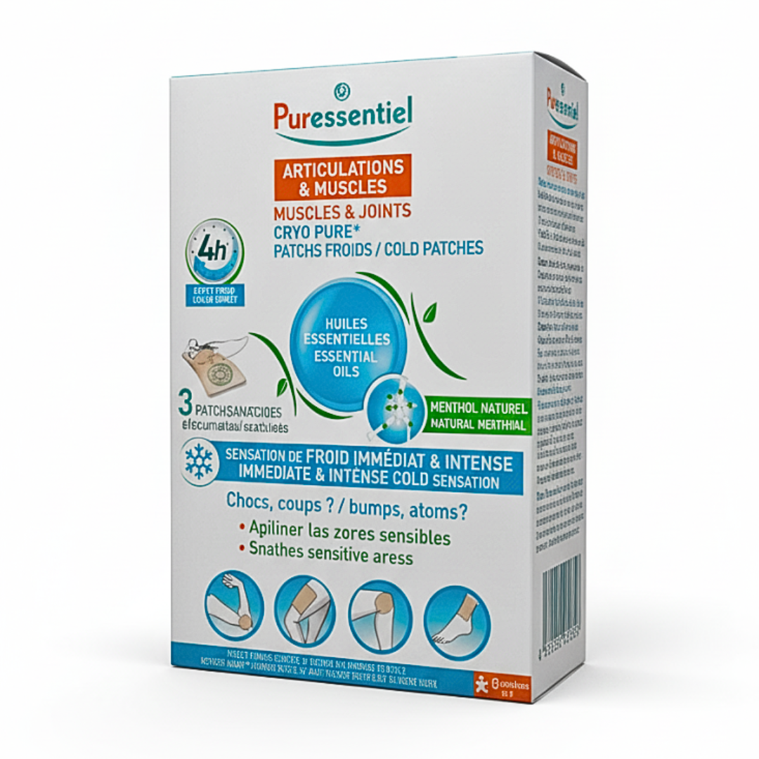 Puress-articulations-muscles-cryo-pure-patchs-froids-3UN-1.png Puressentiel Articulations & Muscles Cryo Pure Patchs Froids 3UN – Image 1