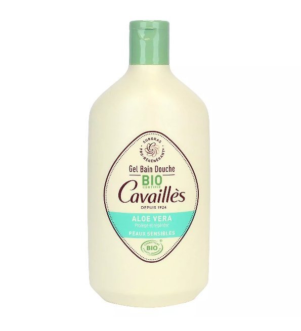 RC-gel-bain-douche-Aloe-vera-bio-ps-400ml-1.jpg Rogé Cavaillès Gel bain Douche Aloe Vera Bio Peau Sèches 400ml – Image 1